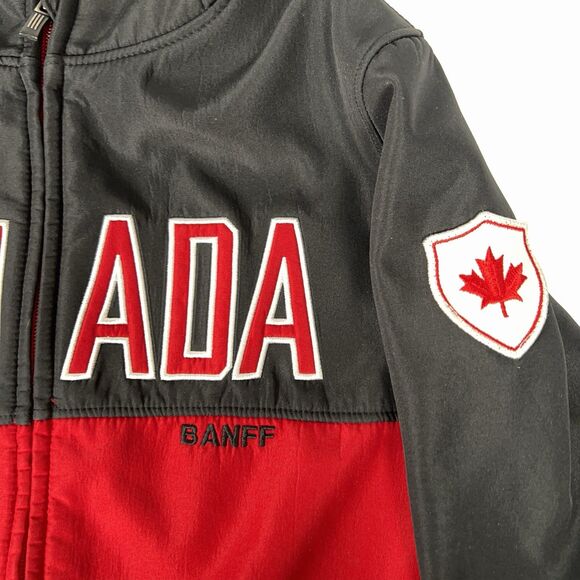 GGS Sz KIDS M Canada Banff Active Zip Hooded Jacket 4 Pockets 2 Canadian Patches - Picture 4 of 14